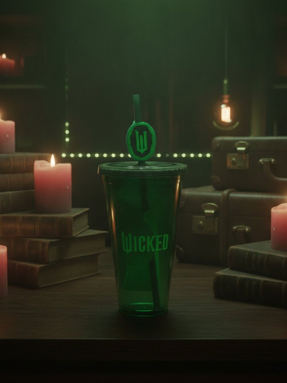 🏠🍒 Wicked Silhouette Acrylic Tumbler with Straw
